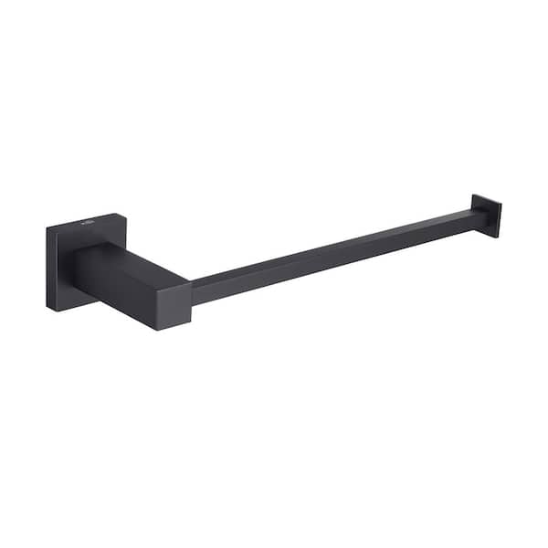 Bathroom Accessories 9 in. Wall Mounted Towel Bar in Matte Black
