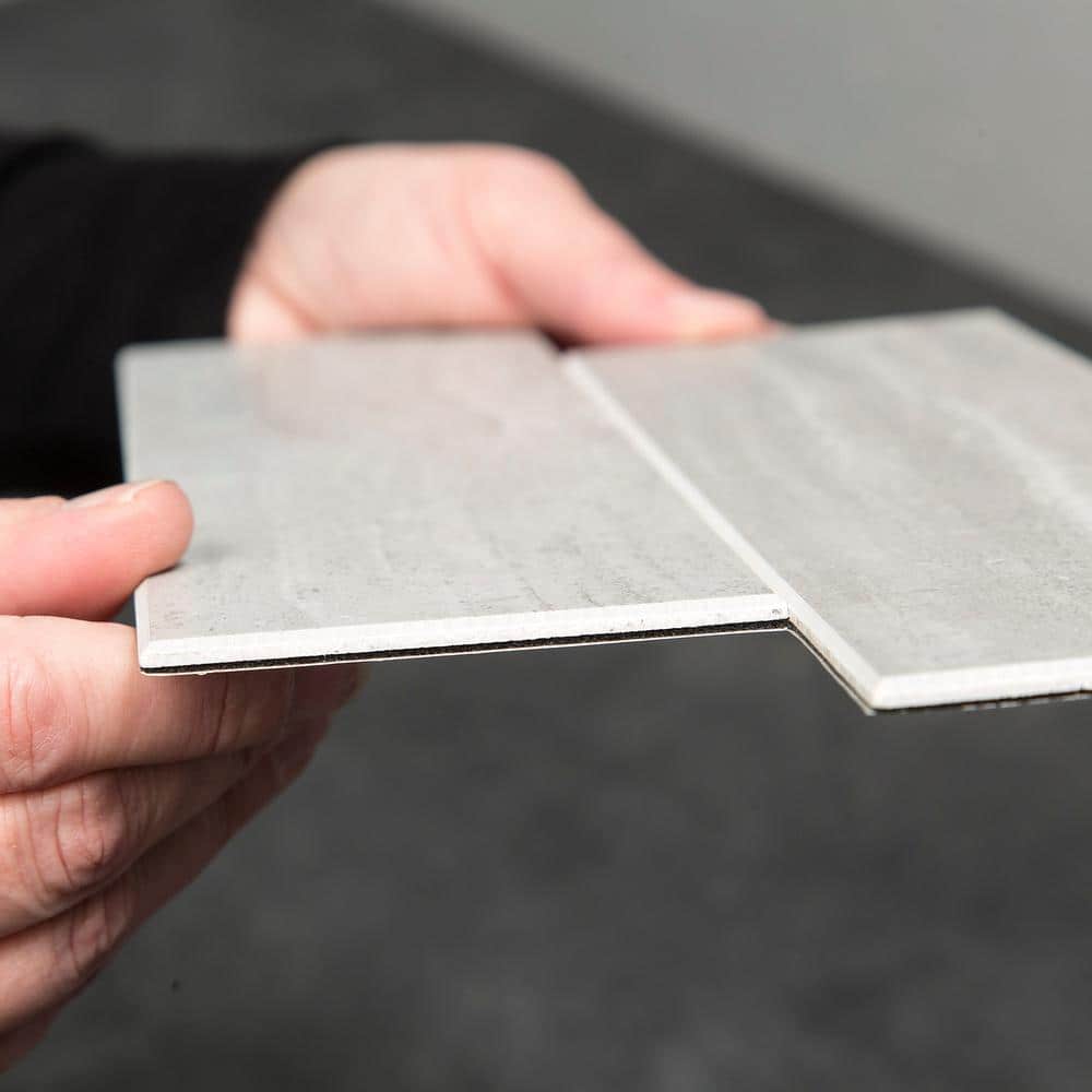 Roman Slab Gray Peel and Stick Wall Tile