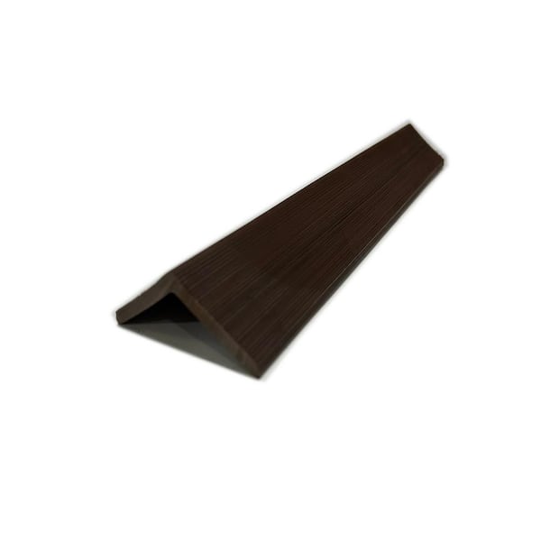 Ejoy 2 in. x 2 in. x 8.92 ft. Right Angle Rosewood Outdoor European Siding PVC End Trim (5-Pieces)