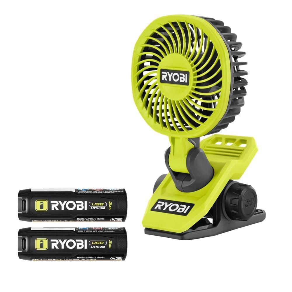 USB Lithium 3.0 Ah Lithium-ion Rechargeable Battery (2-Pack) with USB Lithium Cordless Clamp Fan price history on PriceWatchPro