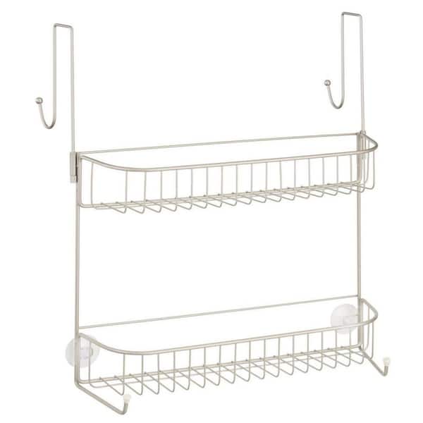 Zenna Home Extra Wide Hanging Over-the-Shower Caddy, Wide, Satin Nickel