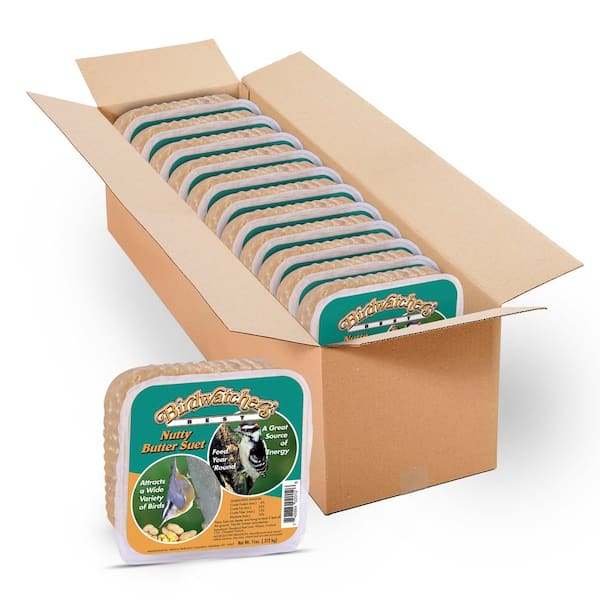 Unbranded 11 oz. Birdwatcher's Best Nutty Butter Suet Cake for Wild Birds (12-Pack)
