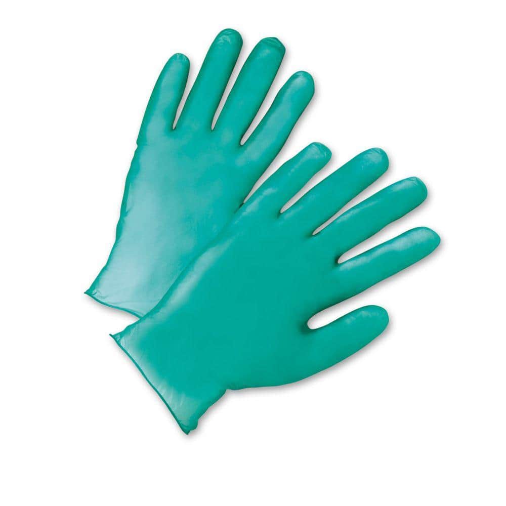 Free DIY Car Engine Painting Blue Vinyl Disposable Gloves 10 Pairs Powder Latex 