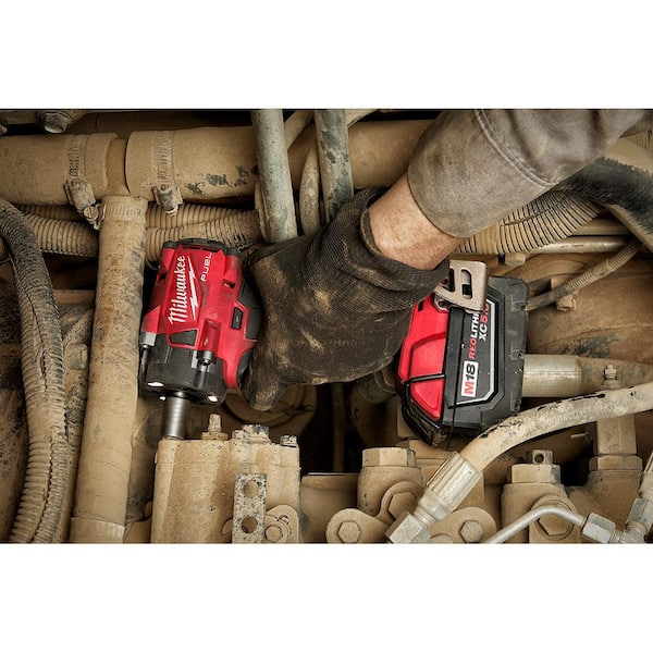 Milwaukee M18 FUEL Gen-2 18V Lithium-Ion Brushless Cordless 3/8 in. Compact  Impact Wrench with Friction Ring Kit with Boot 2854-22-49-16-2854 The  Home Depot