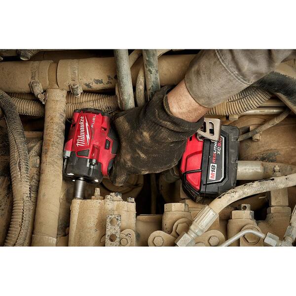 Milwaukee - M18 FUEL 18V Lithium-Ion Brushless 1 in. Cordless SDS-Plus Rotary Hammer Kit with 1/2 in. Compact Impact Wrench