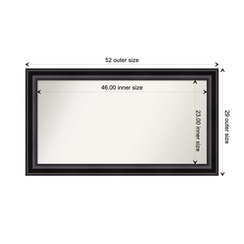 Grand Black 51.75 in. W x 28.75 in. H Custom Non-Beveled Recycled Polystyrene Framed Bathroom Vanity Wall Mirror price history on PriceWatchPro