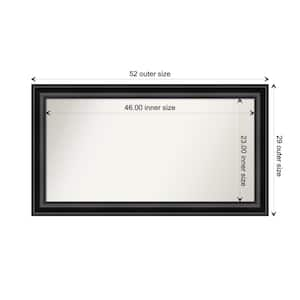 Grand Black 51.75 in. W x 28.75 in. H Custom Non-Beveled Recycled Polystyrene Framed Bathroom Vanity Wall Mirror