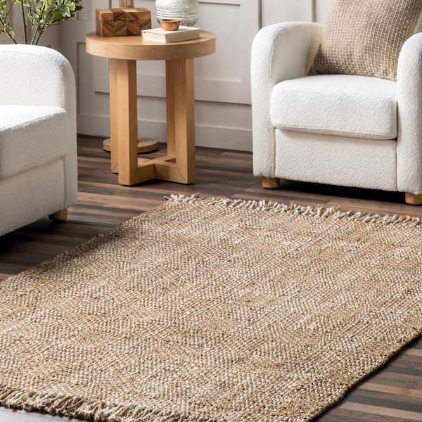 nuLOOM Suchin Natural 5 ft. x 8 ft. Solid Jute Area Rug GOGL01B-508 - The Home  Depot