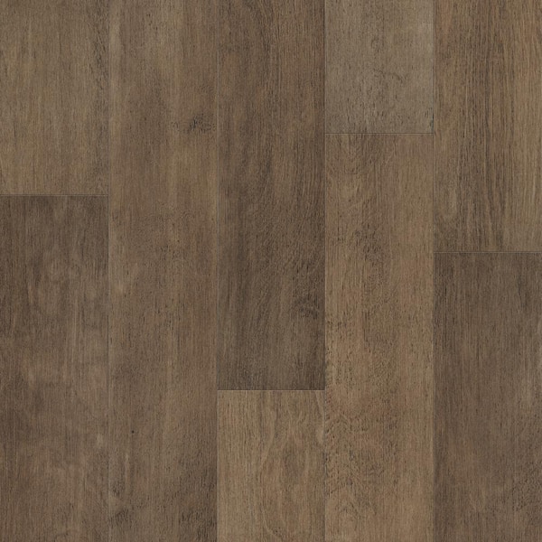 Sure+ Fawn Brown Birch Birch 1/4 in. T x 6.5 in. W Click Lock Wire Brushed Engineered Hardwood Flooring (21.7 sq.ft./case)