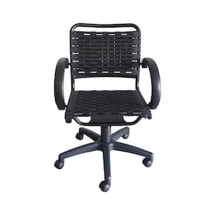 Black Standard Back Braided Bungee Office Chair with Arms