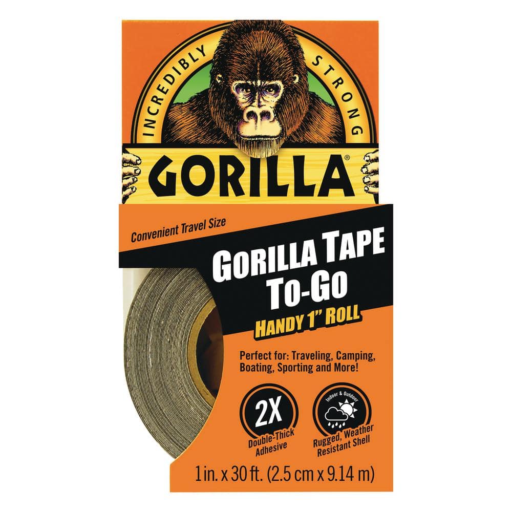 Gorilla Duct Tape Double Thick Adhesive 1.88in x 30 yd Black Silver White  Bundle