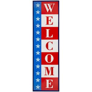 Americana Welcome Metal Wall Sign - 40 in.