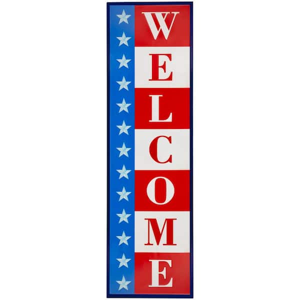 Northlight Americana Welcome Metal Wall Sign - 40 in.