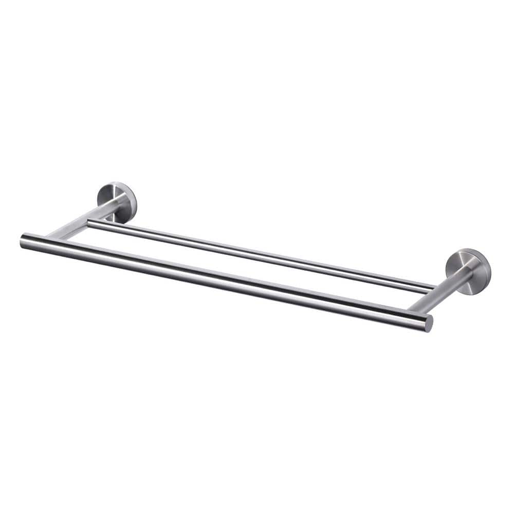 20'' Brushed Nickel Double Wall Mounted Towel Bar
