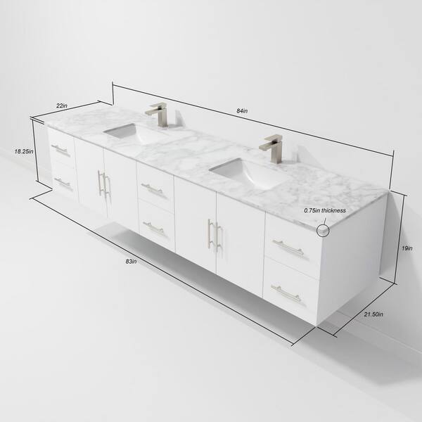 加湿器 palace_favorite Palace 60 In. Double Sink Pre-Assembled Contemporary Style