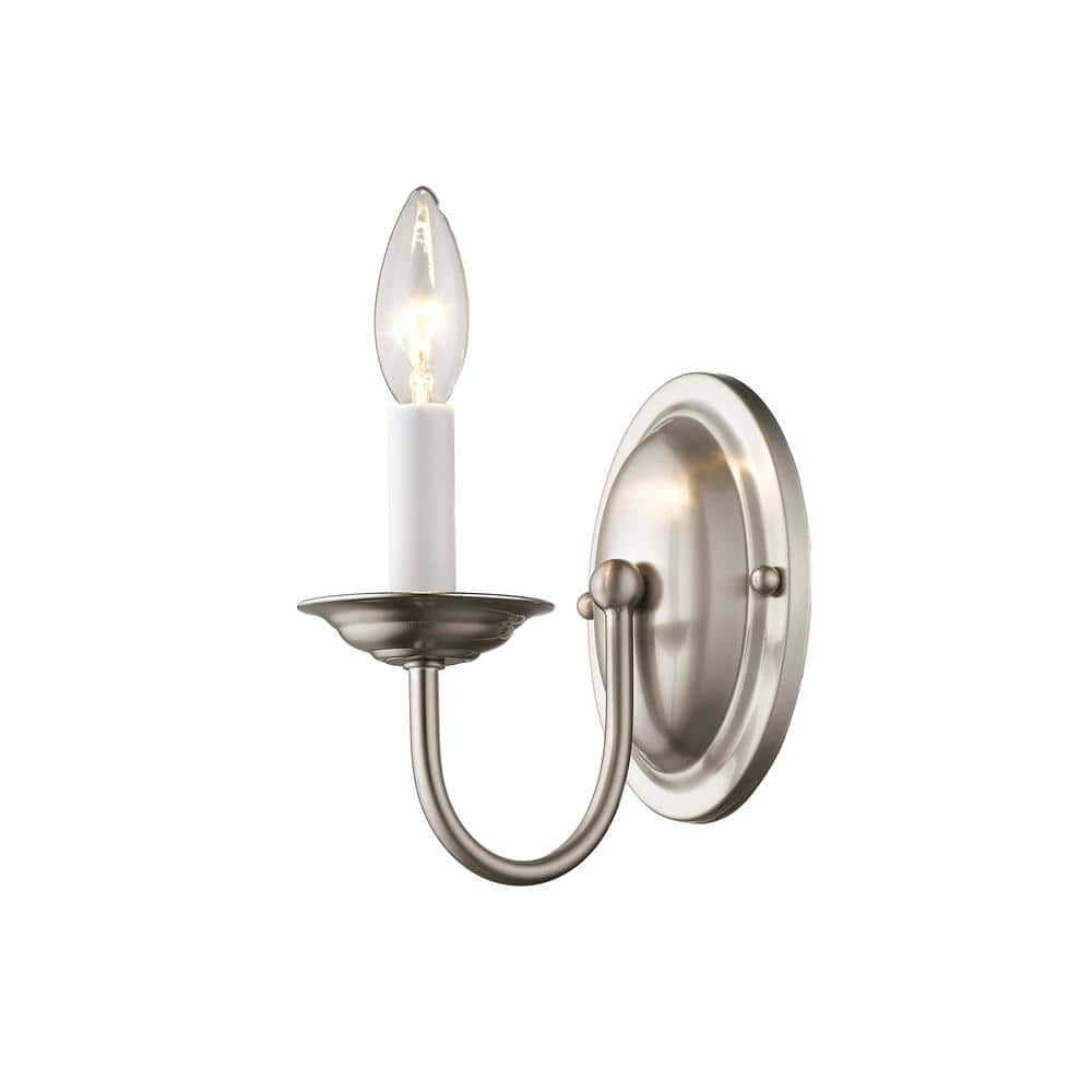 Brushed Nickel 1-Light Dimmable Wall Sconce