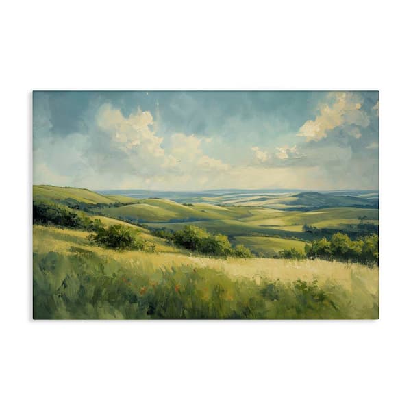 Stupell Industries Rolling Emerald Horizon by Gina Kelly Unframed Nature Graphic Art Print 24 in. x 36 in.