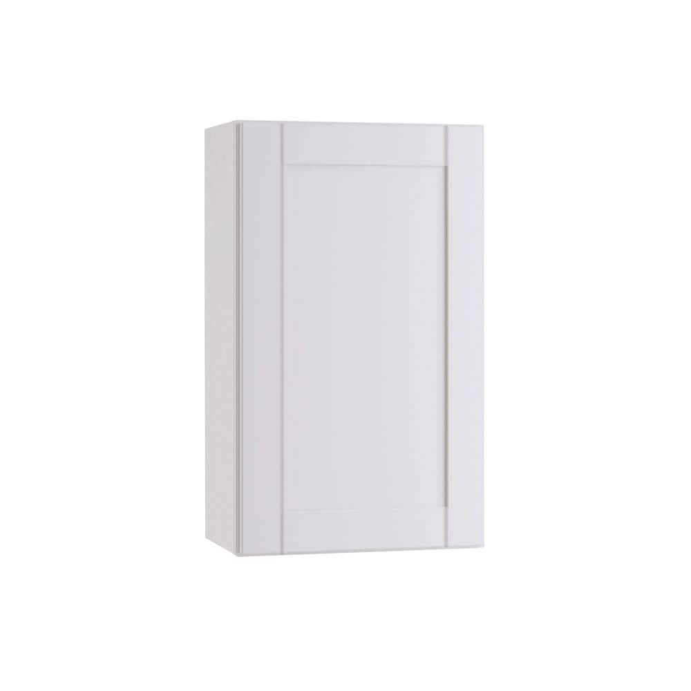 Contractor Express Cabinets Arlington Vesper White Plywood Shaker Stock Assembled Wall Kitchen Cabinet Soft Close 15 in W x 12 in D x 30 in H -  W1530L-AVW