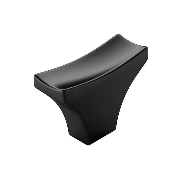 Richelieu Hardware Westmount Collection 1-9/16 in. (40 mm) Modern Matte Black Rectangle Cabinet Knob