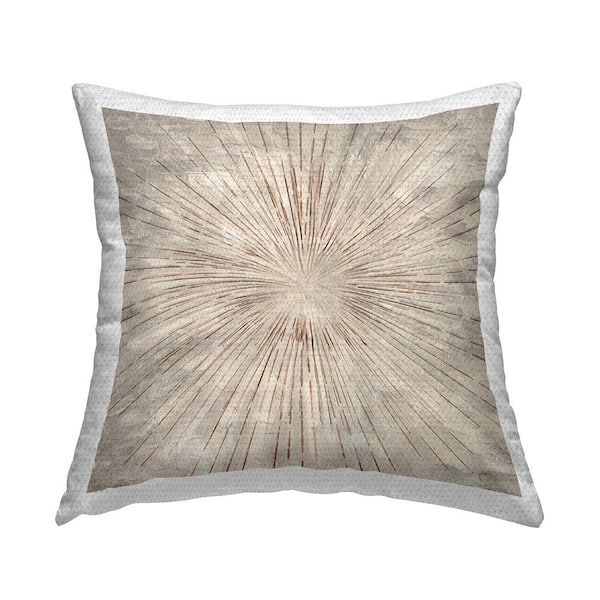 Burst of Browns Abstract Tan Square Outdoor Throw Pillow