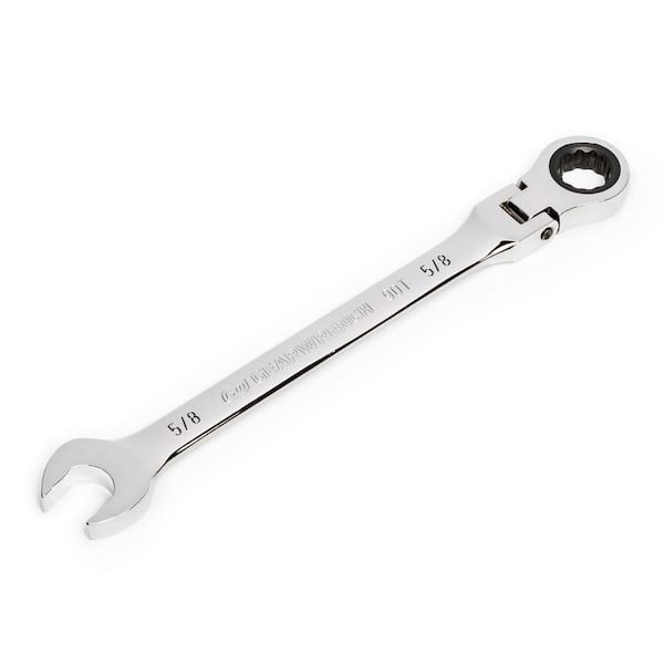 GEARWRENCH 5/8 in. SAE 90-Tooth Flex Head Combination Ratcheting Wrench
