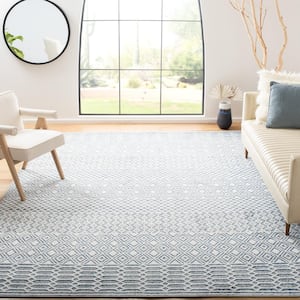 Belmont Ivory/Navy 7 ft. x 7 ft. Square Geometric Area Rug