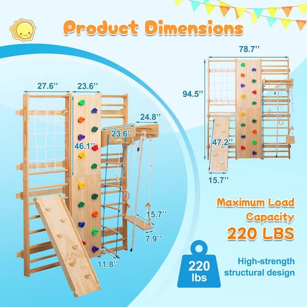 maocao hoom 10-in-1 Indoor Climbing Set Featuring a Rock-Climbing