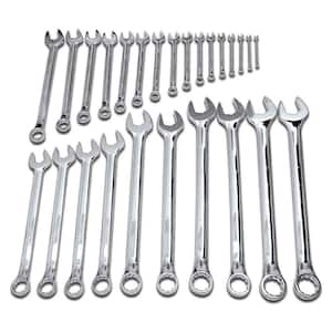 12-Point Combination Chrome Wrench Set (26-Piece)