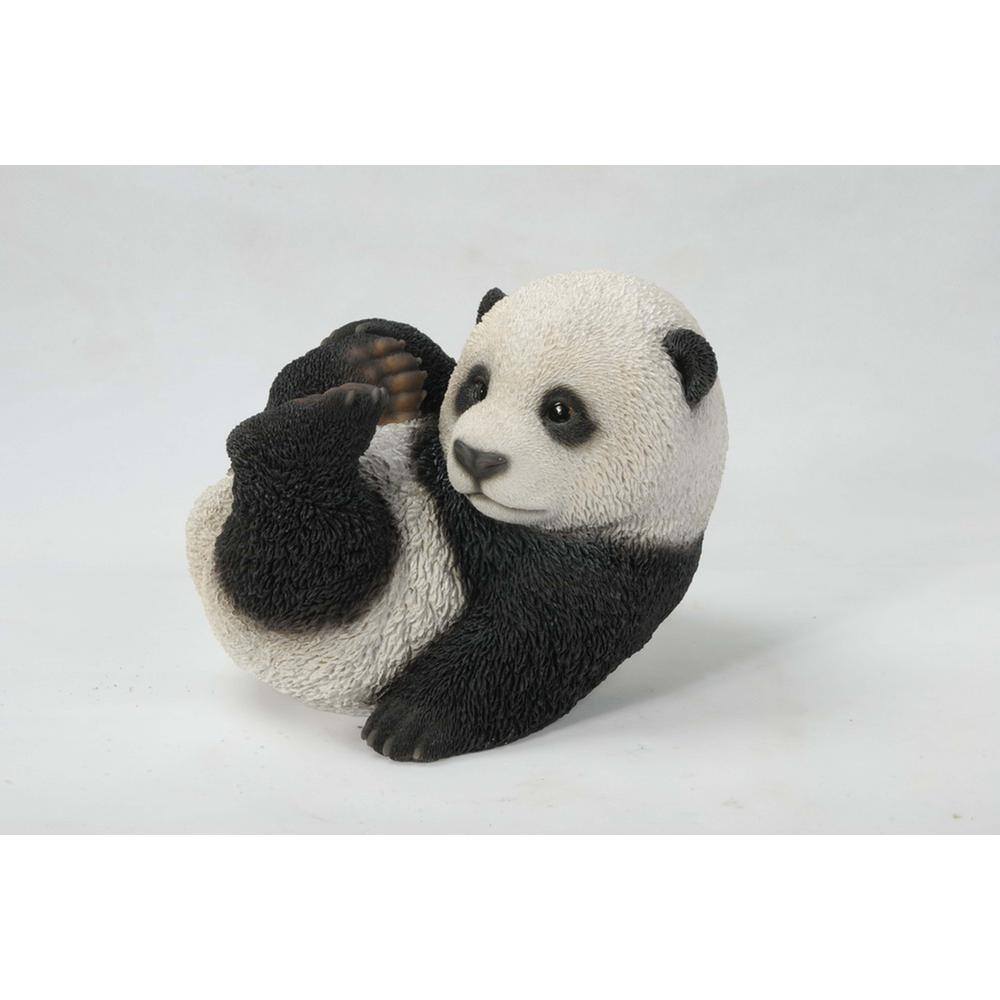 Adorable Black and White Resin Baby Panda Garden Statue