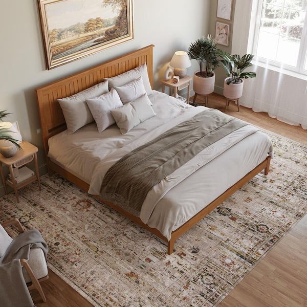 AFI Nantucket Light Toffee Natural Bronze Solid Wood Frame King
