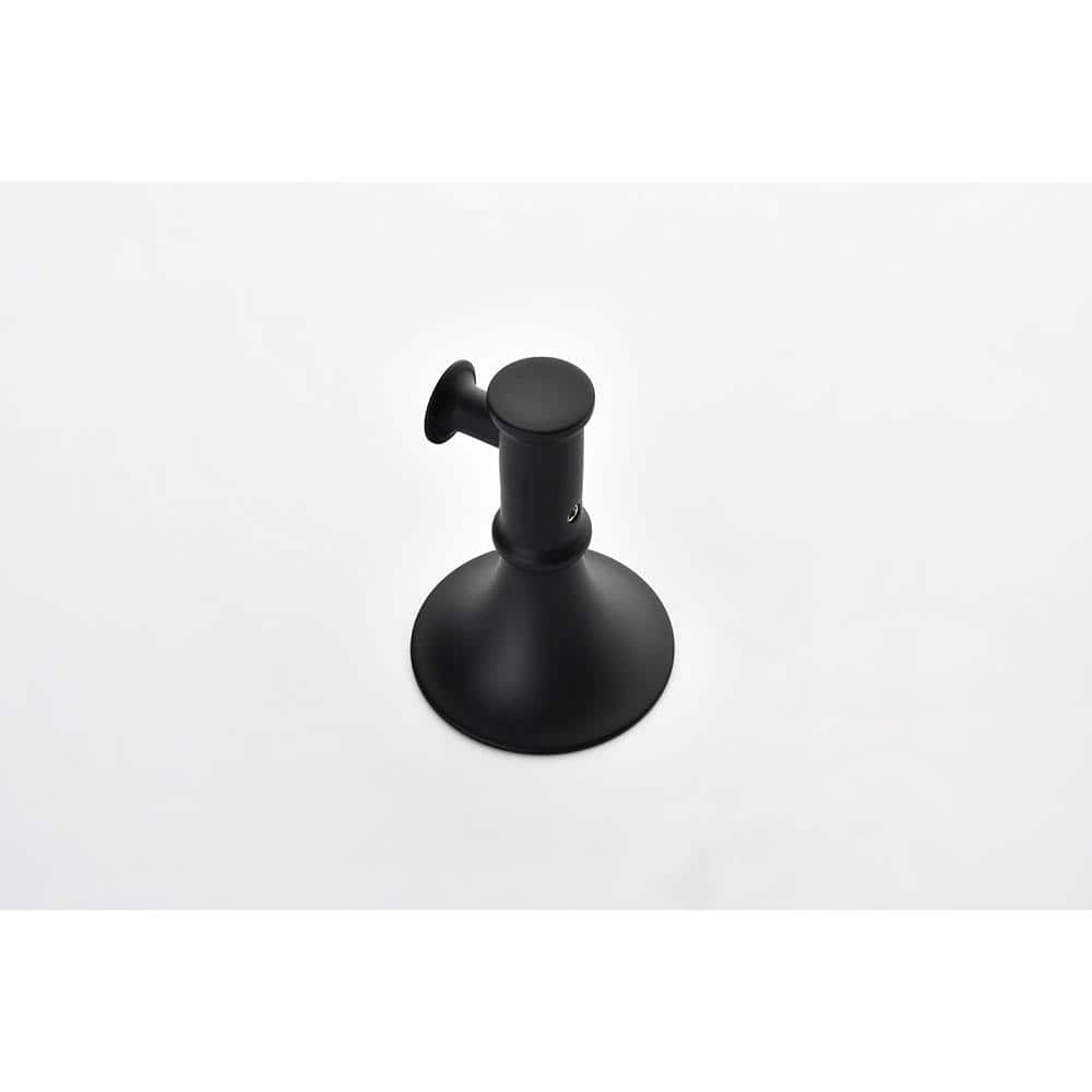 Matte Black 6-Piece Brass Bathroom Hardware Set