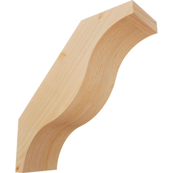 Ekena Millwork 5 1/2"W x 16"D x 16"H Funston Smooth Knee Brace, Douglas Fir