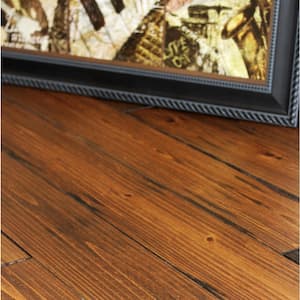 Hand Scraped Roasted Pine 3/4 in. Thick x 5-1/8 in. Wide x Random Length Solid Hardwood Flooring (23.3 sq. ft. / case)