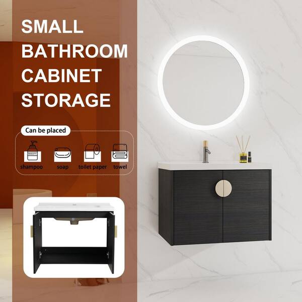 Eco-Friendly Bathroom Vanities Sets | Sustainable & Stylish |  Vanity with Round Clear Sink