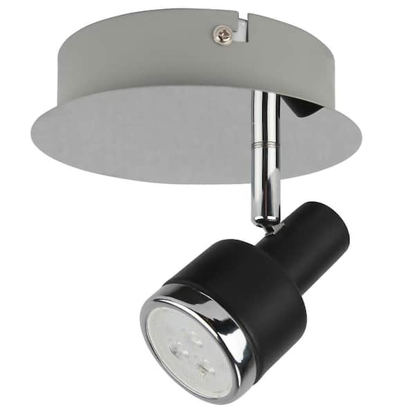 Unbranded Ecel 5.5 in. Modern Matte Black/Gray Integrated LED Flush Mount for Kitchen