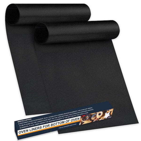 Heavy Duty Non-Stick Teflon Oven Liners-2 Pack Large BPA & PFOA Free Floor Protectors, Kitchen Cooking Accessory Set