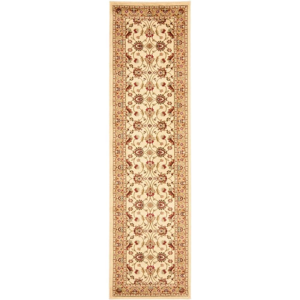 SAFAVIEH Lyndhurst Ivory/Beige 2 ft. x 8 ft. Border Runner Rug LNH553 ...