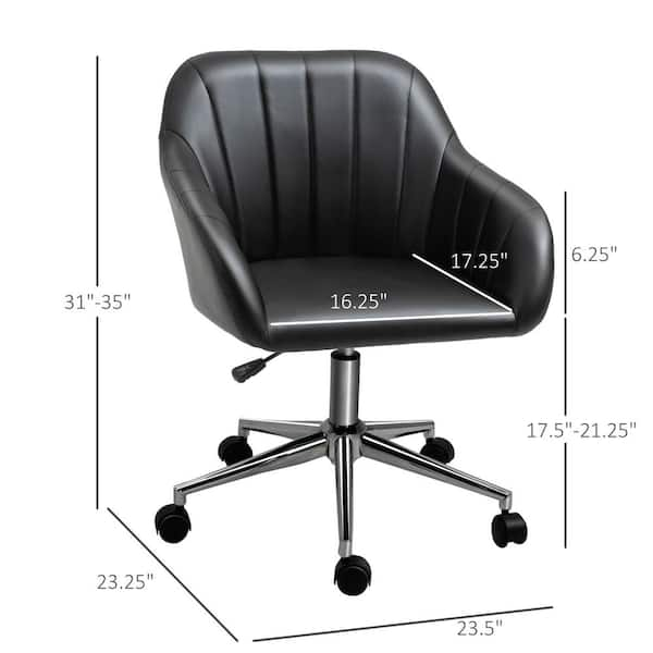 Vinsetto Executive Chair with Adjustable Height & Swivel, 264 lb. Capacity, Black