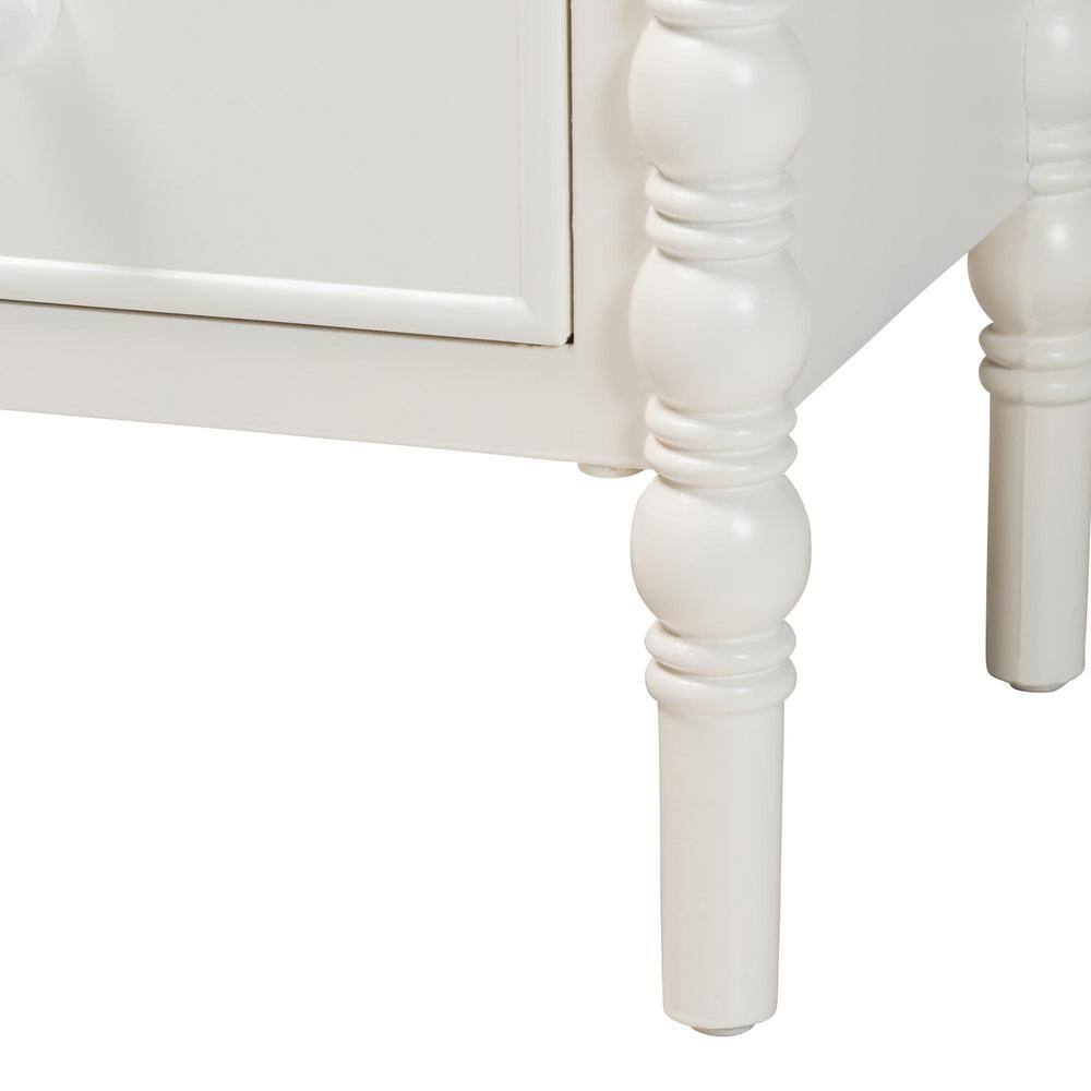 Malinda 17.7 in. Black Rectangle Wood End Table with 2-Drawers - thumbnail 7
