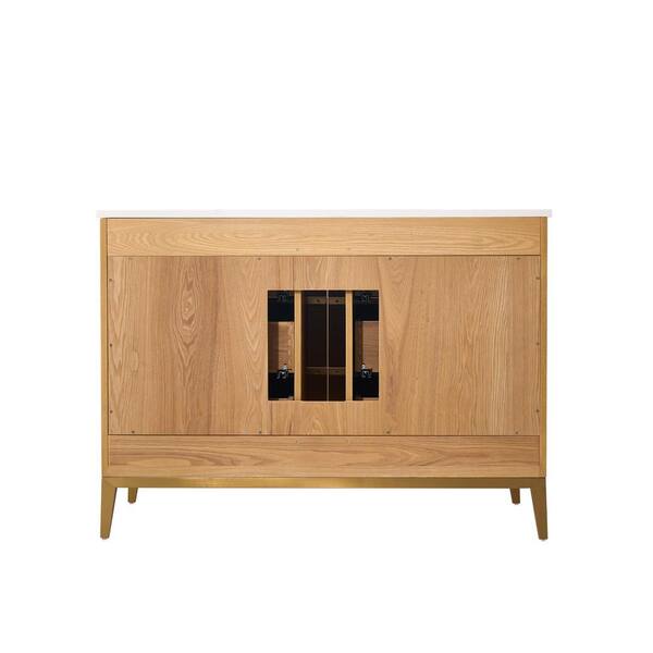 WELLFOR 24-in x 48-in x 13-in White Freestanding Linen Cabinet