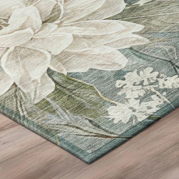 Chantille Machine Washable Indoor/Outdoor Abstract ACN2935 Sage 10 ft. x 14 ft. Area Rug