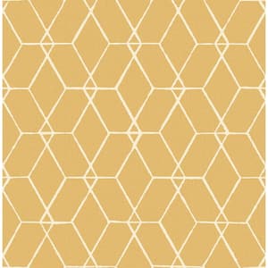 Osterlen Yellow Trellis Strippable Wallpaper (Covers 56.4 sq. ft.)