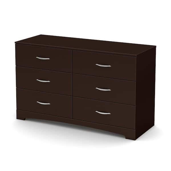 South Shore Step One 6-Drawer Chocolate Dresser