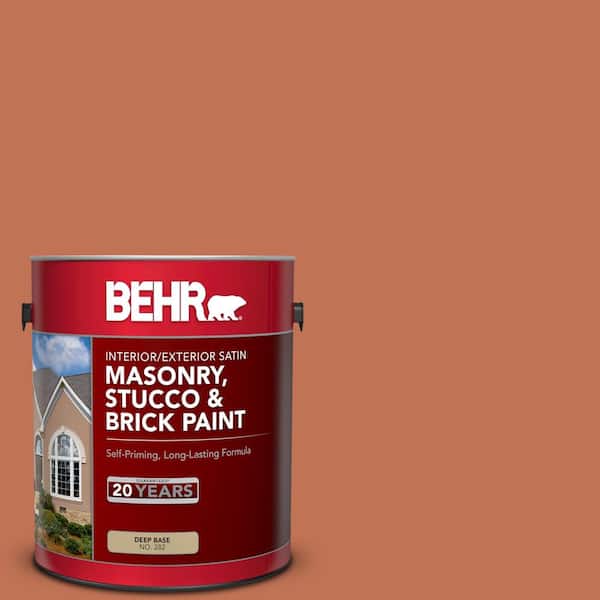BEHR 1 gal. #M200-6 Oxide Satin Interior/Exterior Masonry, Stucco and Brick Paint