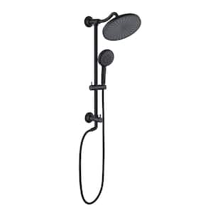 Mark 5-Spray Wall Slide Bar Round Shower Faucet with Handheld Shower in Matte Black (Valve Not Included)