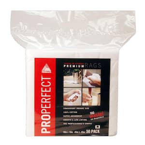 ProPerfect 18 in. x 18 in. Cotton Wipers (50-Pack Bag)