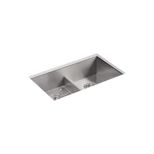 Vault 33 in. Drop-in/Undermount Double Bowl Stainless Steel Kitchen Sink