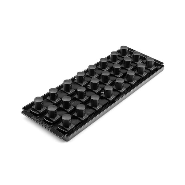 TEKTON 3/4 in. Drive 3-Rail Socket Organizer Set, Black (24-Tool)