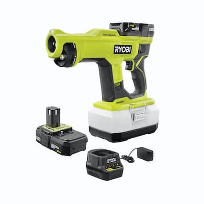 RYOBI ONE+ 18V Cordless Telescoping Power Scrubber Kit with 2.0 Ah Battery and Charger-P4500K 