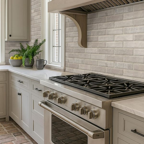 Capella Ivory Brick 2 in. x 10 in. Matte Porcelain Floor and Wall Tile (5.15 sq. ft. /Case)